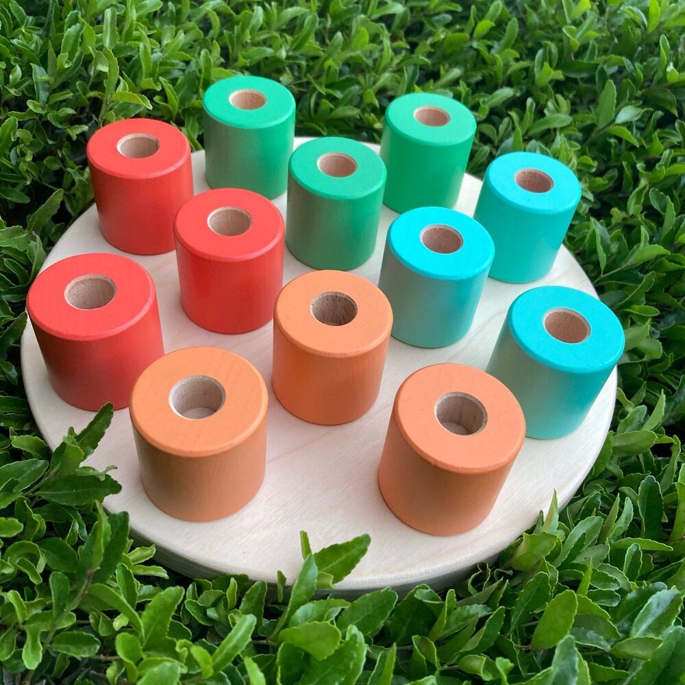 Lovevery Wooden Stacking Peg Board Montessori Toy Baby Toddler Learning Toy